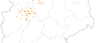 Deutschland Karte mit makierten Standorten des eEFB